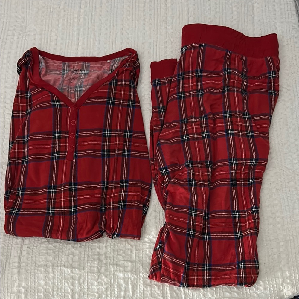 Red Plaid Women’s Little Sleepies Pajamas - PANTS ONLY